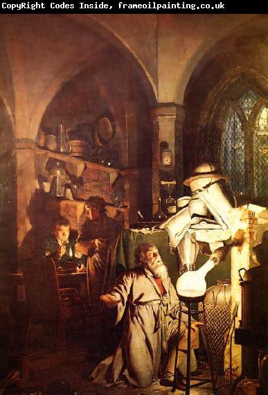 Joseph wright of derby The Alchemist Discovering Phosphorus or The Alchemist in Search of the Philosophers Stone